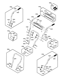 Handles Group Diagram and Parts List for 1697329-00-1026 2020 Briggs and Stratton Snow Blower